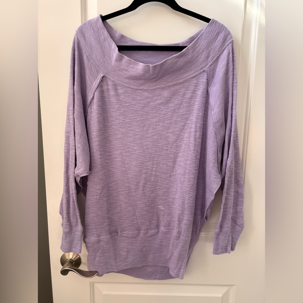 We The Free Light Purple Cowl Neck Sweater